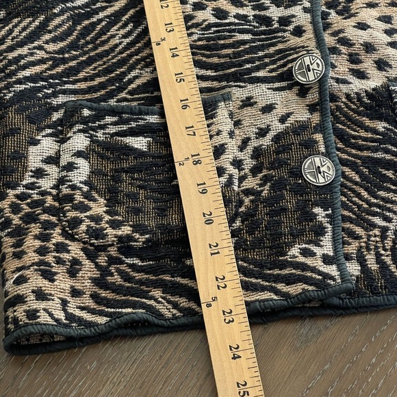 Jane Ashley Jacket Womens Plus Size 1X Mixed Animal Print Tapestry Button Up - Picture 10 of 10